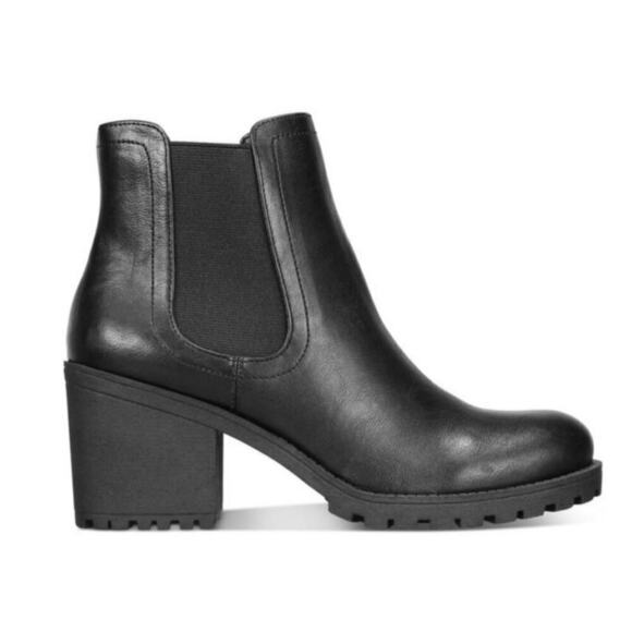 New SUN STONE Womens Black Padded Goring Morghan Round Toe Booties 10M - Picture 1 of 7